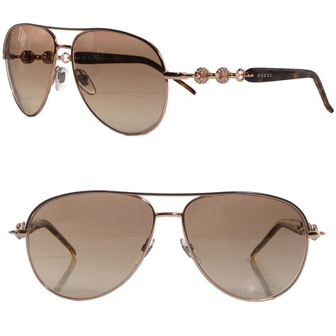 gucci gold glasses chain|gucci unisex aviator sunglasses.